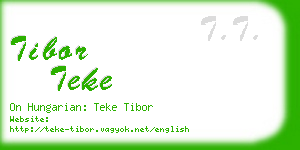 tibor teke business card